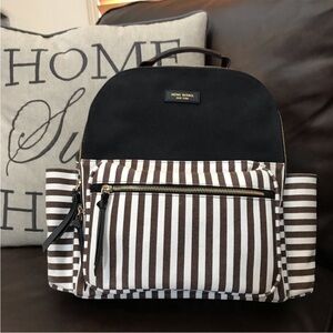 Henri Bendel Striped Canvas Backpack